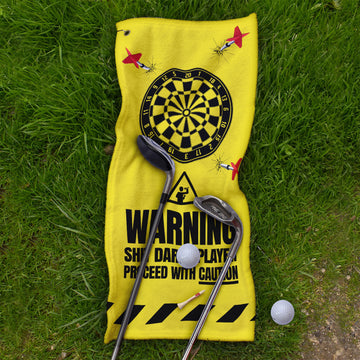Warning! Sh*t Darts Player - Funny Darts Golf Towel