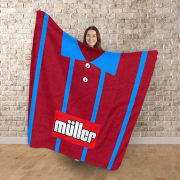 Aston Villa - 1993 Home Shirt - Retro Fleece Blanket