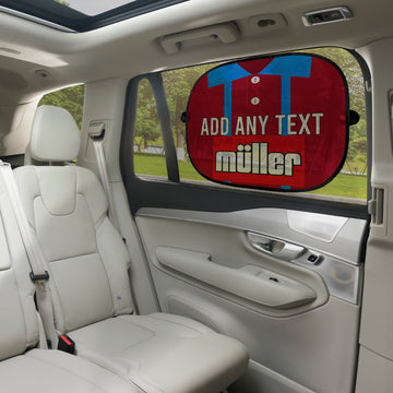 Aston Villa 1993 Home Shirt - Personalised Retro Football Car Sun Shade - Set of 2