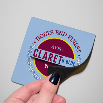 Holte Enders Claret and Blue - Football Coaster - Square Or Circle