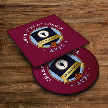 Holte Enders Euro Champions - Football Coaster - Square Or Circle