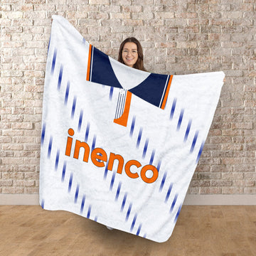 Blackpool - 1991 Away Shirt - Personalised Retro Fleece Blanket