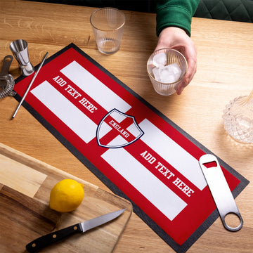 England - St George's Flag - Personalised Bar Runner