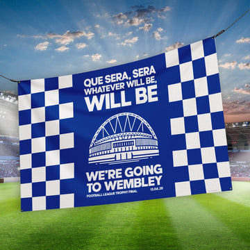 Birmingham - Que Sera, Sera - Banner - Chequered - Two Sizes