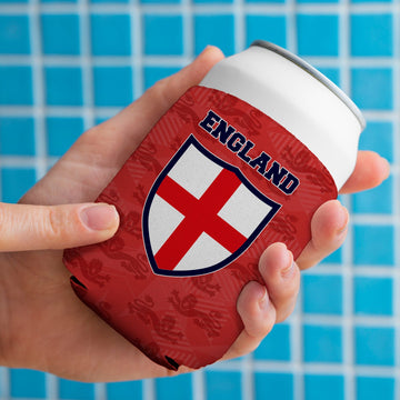 England Red Lion Pattern - Drink Can Cooler