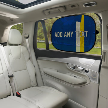 Cardiff 1976 Home Shirt - Personalised Retro Football Car Sun Shade - Set of 2