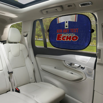 Cardiff 1992 Home Shirt - Personalised Retro Football Car Sun Shade - Set of 2