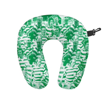 Celtic Montage - Retro Football Travel Pillow