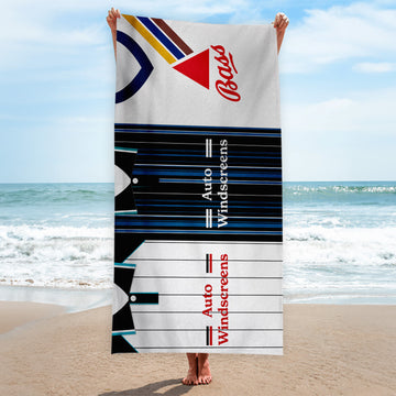 Derby Three Shirt Design - Personalised Lightweight, Microfibre Retro Beach Towel - 150cm x 75cm