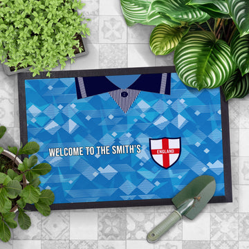 England 1990 3rd Shirt - Personalised Retro Door Mat - 60cm x 40cm