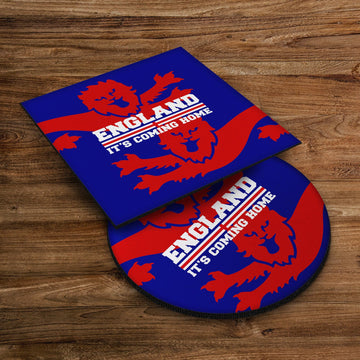 England Two Red Lions - Drinks Coaster - Square Or Circle