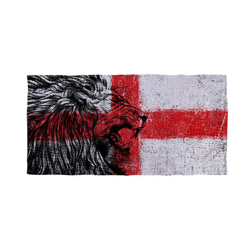 England St George Lion Sketch Euros Lightweight, Microfibre Beach Towel - 150cm x 75cm