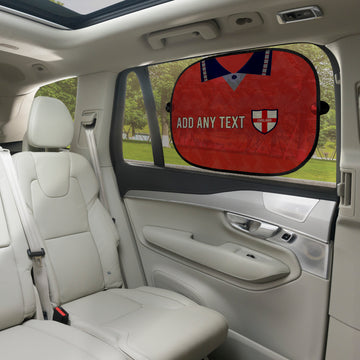 England 1990 Away Shirt - Personalised Retro Football Car Sun Shade - Set of 2
