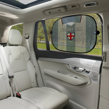 England 1996 Away Shirt - Personalised Retro Football Car Sun Shade - Set of 2