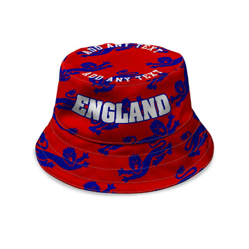 England Lions All Over - Red Bucket Hat