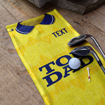 TOP DAD - Leeds - 1992 Away - Retro Lightweight, Microfibre Golf Towel