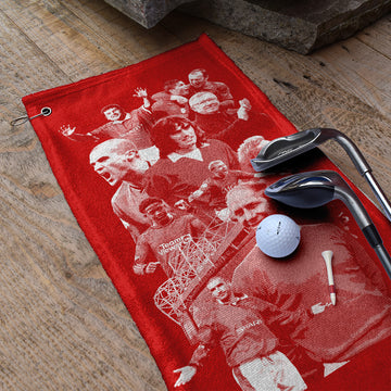 Manchester Red Montage - Football Legends - Golf Towel