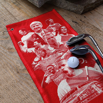 The Gooners Montage - Football Legends - Golf Towel