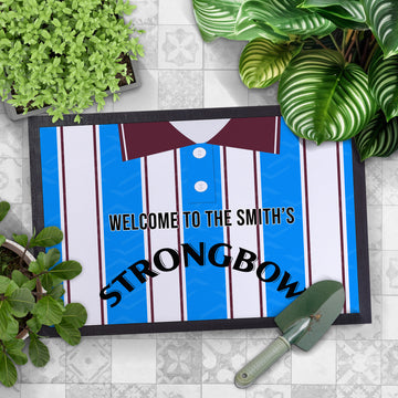 Heart of Midlothian 1995 Away Shirt - Personalised Retro Door Mat - 60cm x 40cm