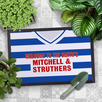 Kilmarnock 1985 Home Shirt - Personalised Retro Door Mat - 60cm x 40cm