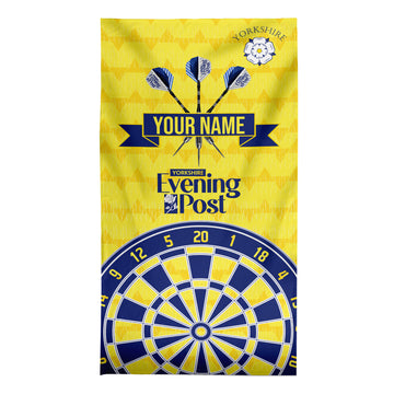 Darts Leeds - 1992 Away - Personalised Lightweight, Microfibre Retro Beach Towel - 150cm x 75cm