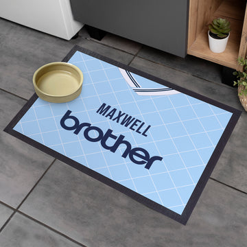 Manchester Blue 1988 Home Shirt - Personalised Retro Door Mat - 60cm x 40cm