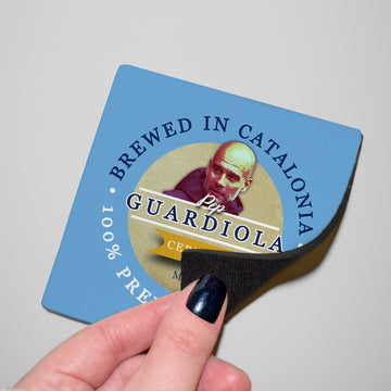 Manchester Blue Guardiola - Football Coaster - Square Or Circle