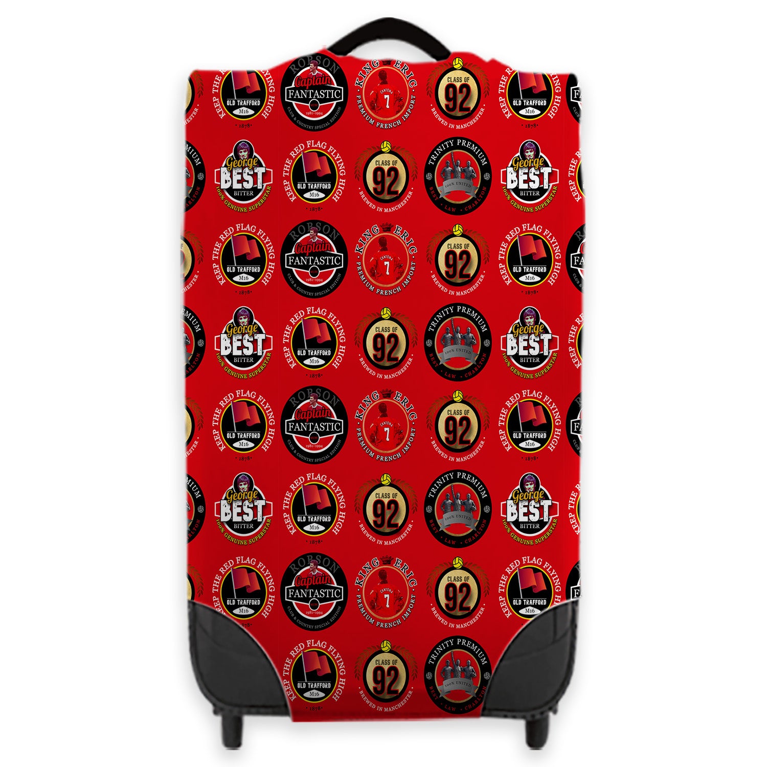 Man UTD Football Legends Luggage Cover Sizes