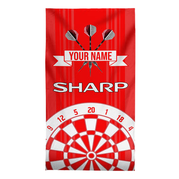 Darts Manchester Red Retro - 1999 Home - Personalised Lightweight, Microfibre Retro Beach Towel - 150cm x 75cm