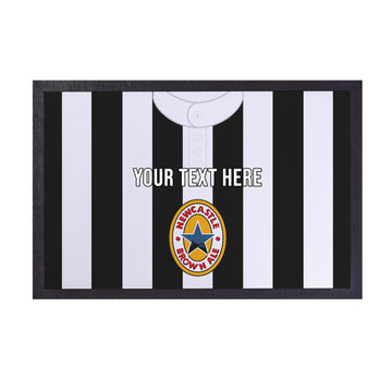 Newcastle 1996 Home Shirt - Personalised Retro Door Mat - 60cm x 40cm
