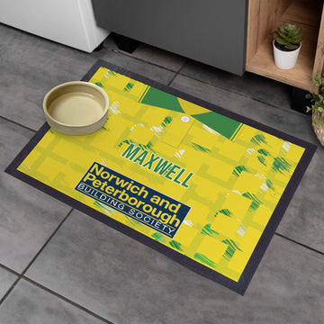 Norwich 1994 Home Shirt - Personalised Retro Door Mat - 60cm x 40cm