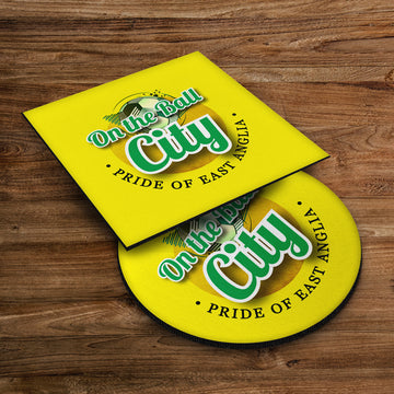 Norwich On the Ball - Football Coaster - Square Or Circle
