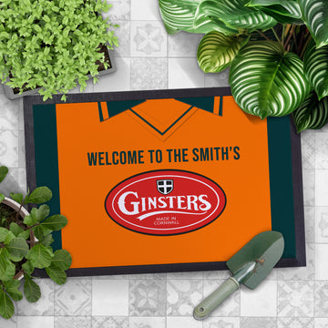 Plymouth 2004 Away Shirt - Personalised Retro Door Mat - 60cm x 40cm