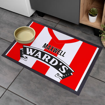 Sheffield 1996 Home Shirt - Personalised Retro Door Mat - 60cm x 40cm