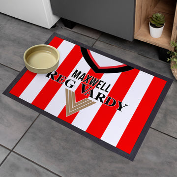 Sunderland 2001 Home Shirt - Personalised Retro Door Mat - 60cm x 40cm