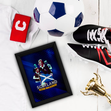 Scotland Goal scoring Legends - A4 Metal Sign Plaque - Frame Options Available