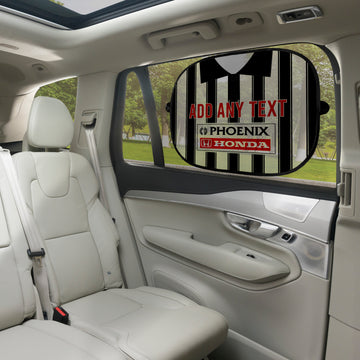 St Mirren 1995 Home Shirt - Personalised Retro Football Car Sun Shade - Set of 2