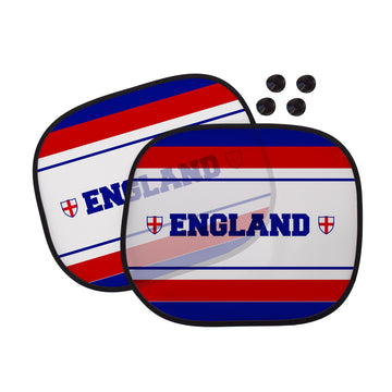 England Stripe - Retro Football Car Sun Shade - Set of 2