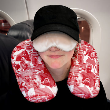 The Gooners Montage - Retro Football Travel Pillow