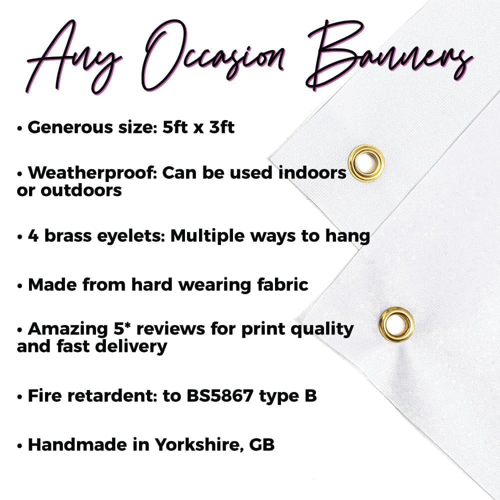 Personalised 5x3 Fabric Banners For Sale