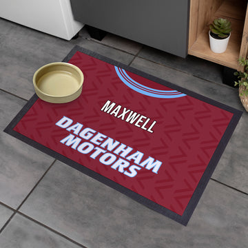 West Ham 1994 Home Shirt - Personalised Retro Door Mat - 60cm x 40cm