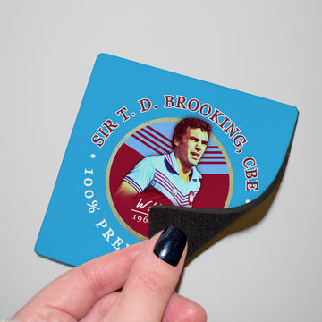 West Ham Brooking - Football Coaster - Square Or Circle