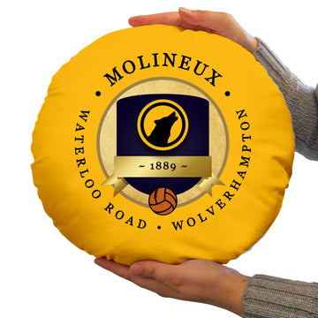 Wolverhampton Molineux - Football Legends - Circle Cushion 14"