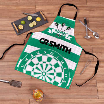 Celtic Retro - 1988 Home Shirt - Personalised Darts Apron