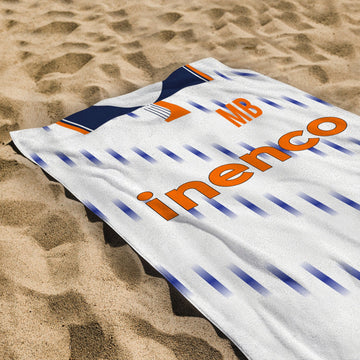 Blackpool - 1991 Away Shirt - Personalised Retro Beach Towel