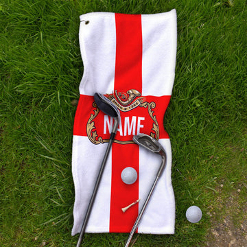 Personalised Beer Label - England - Golf Towel