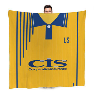 Blackburn - 1990 Away Shirt - Retro Fleece Blanket