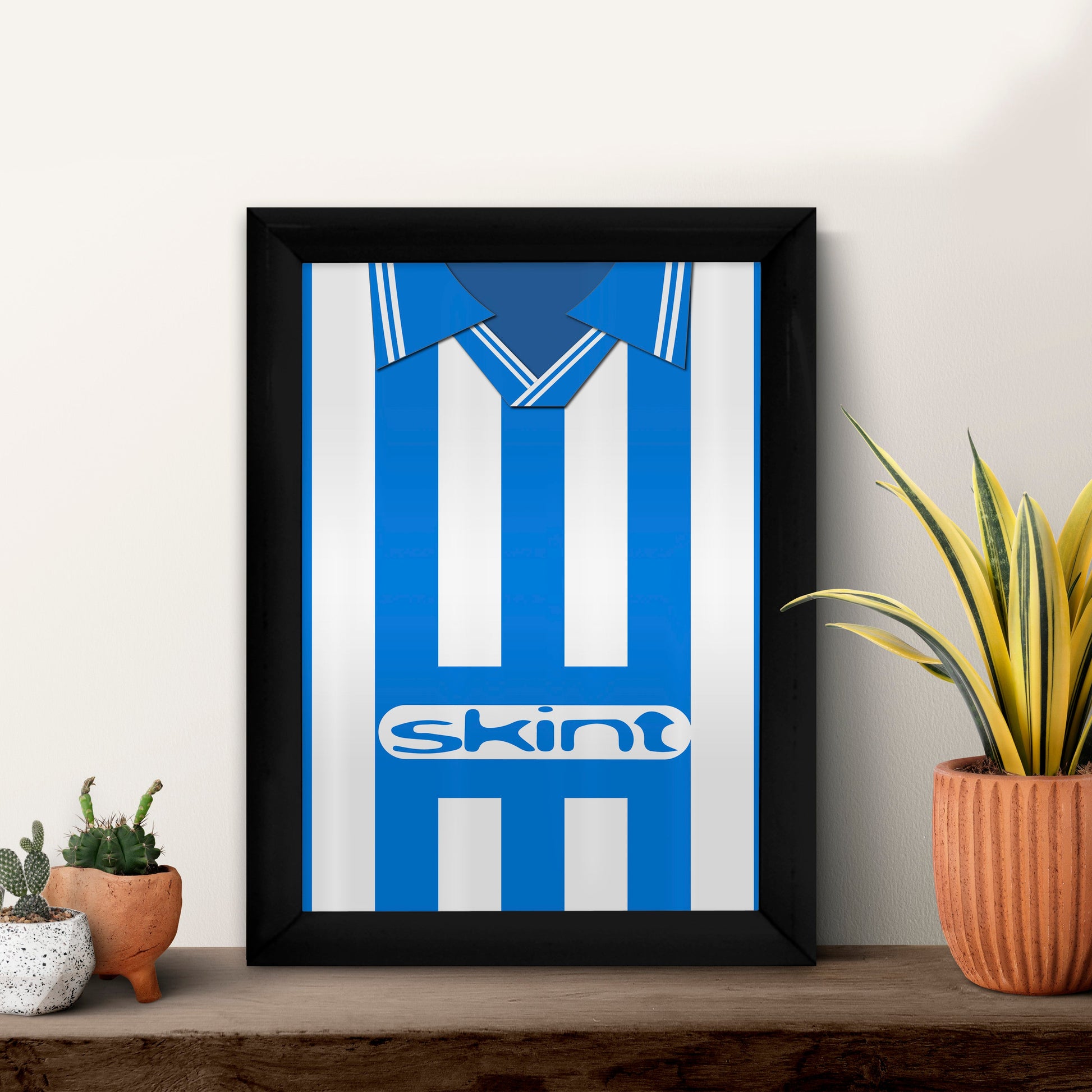 Personalised Brighton-1999 Home Shirt - A4 Metal Sign Plaque
