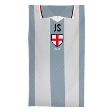 England - 1996 Away Shirt - Personalised Retro Beach Towel - 150cm x 75cm