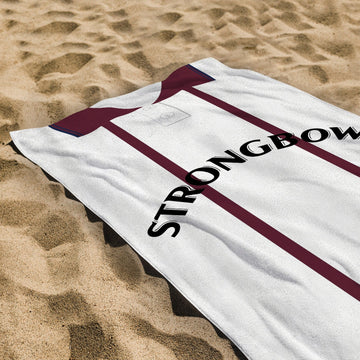 Hearts 1994 Away Shirt - Personalised Lightweight, Microfibre Retro Beach Towel